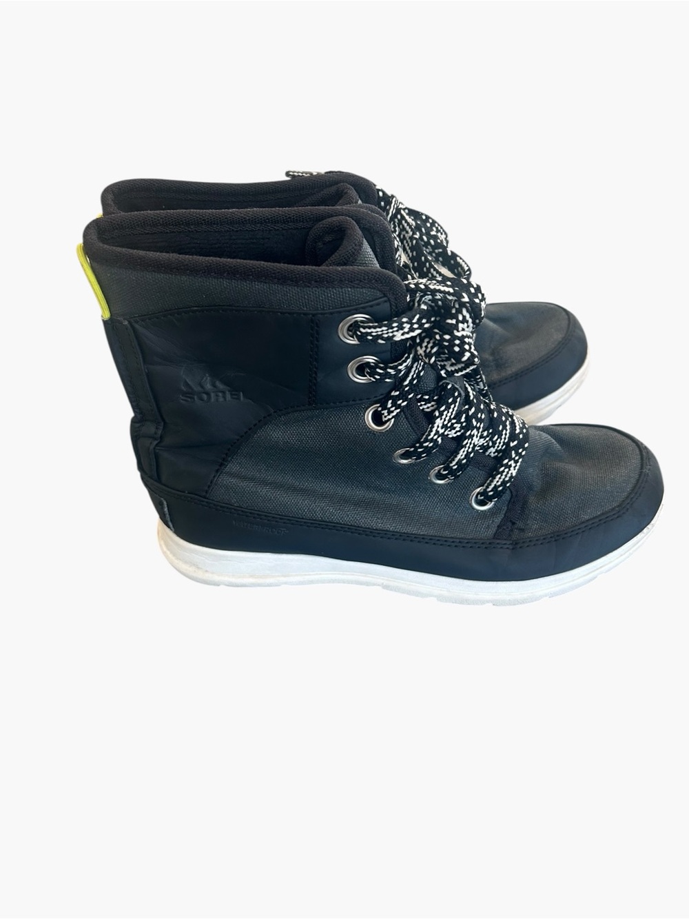 SOREL Black Lace-Up Waterproof Outdoor Boot 7.5